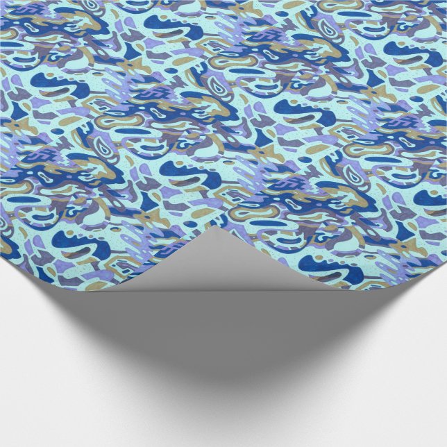 Deep is the Ocean, abstract Wrapping Paper (Corner)