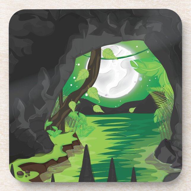 Deep Jungle Cave Coaster (Front)