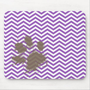 Deep Lilac Chevron Mouse Pad