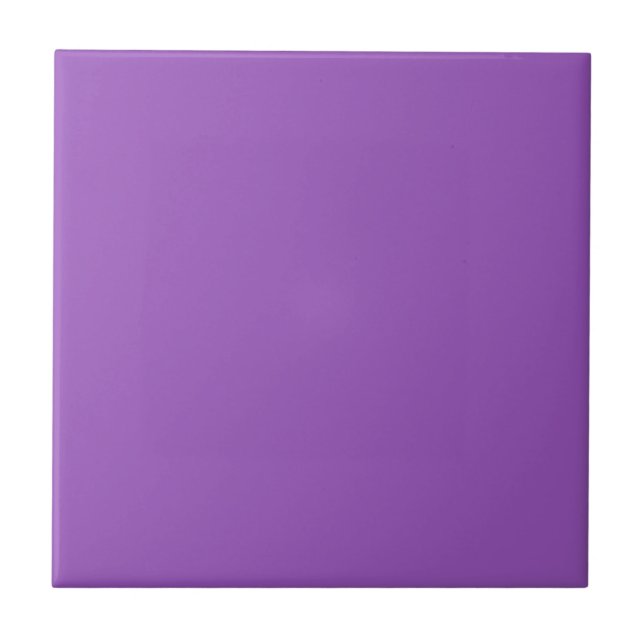 Deep Lilac Solid Colour Ceramic Tile (Front)