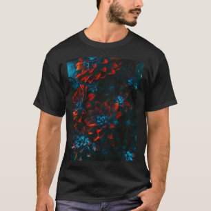 Deep Lotus Flower Graffiti Red & Blue Late Night U T-Shirt