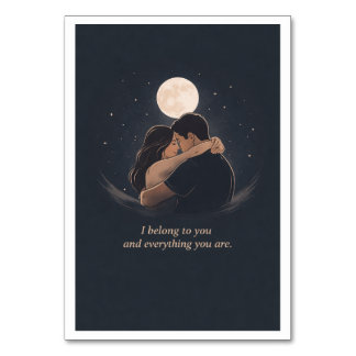 Deep Love Illustration Table Number