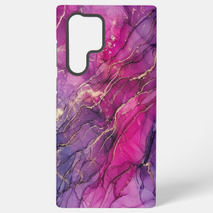 Deep Magenta & Gold Alcohol Ink Samsung Case