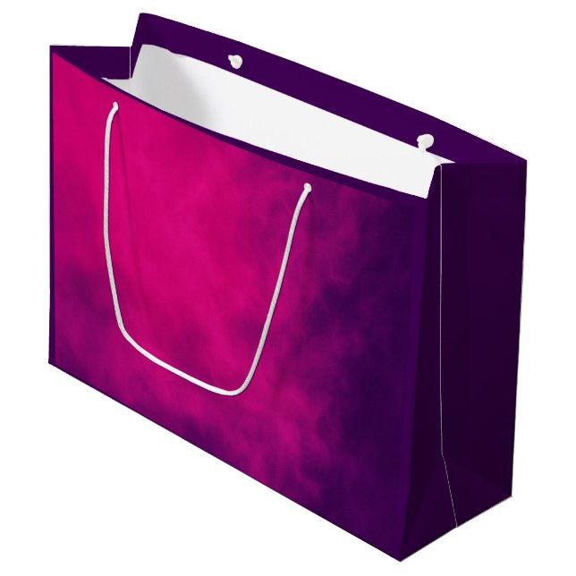 Deep Magenta Purple Gift Bag – Customisable (Front Angled)