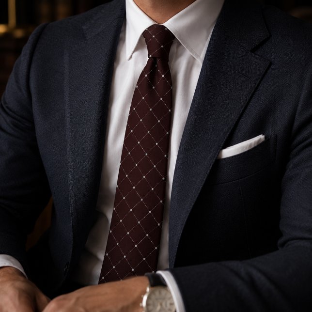 Deep Maroon Micro Grid  Tie (Creator Uploaded)