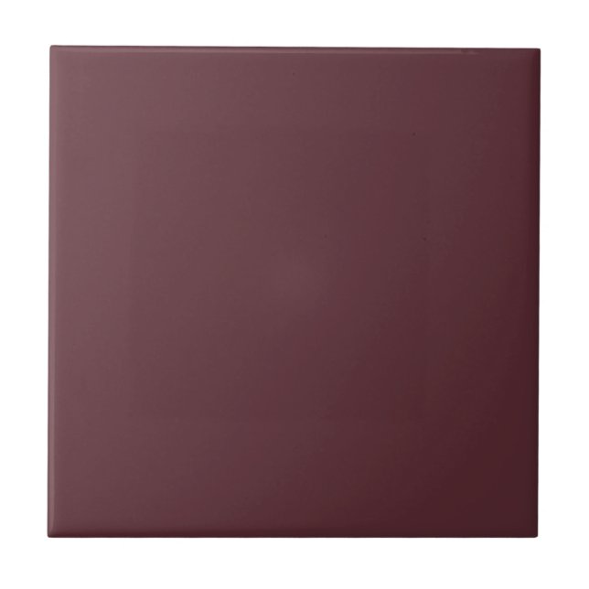 Deep Maroon Solid Colour Ceramic Tile (Front)