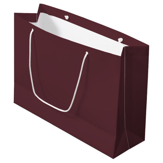 Deep Maroon Solid Colour Large Gift Bag (Front Angled)