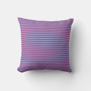Deep Mauve/Pink/ Blue > Striped Square Pillow