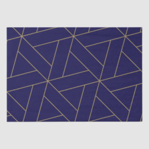 Deep Navy Blue & Gold Tissue Paper