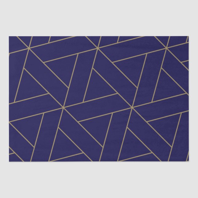 Deep Navy Blue & Gold Tissue Paper (Front)