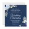 Deep Navy Elegant Indigo Dusty Blue Roses Wedding