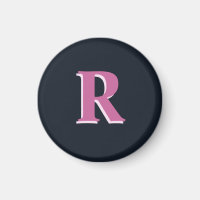Deep navy pink monogrammed