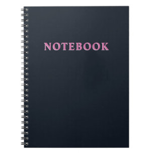 Deep navy pink notebook
