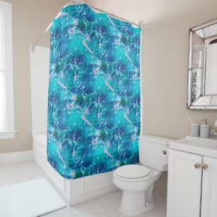 Deep Ocean Broil Shower Curtain