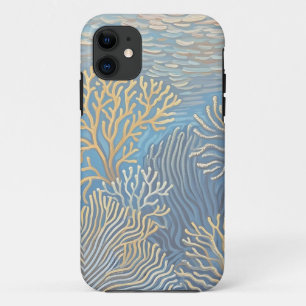 Deep Ocean Golden Corals iPhone 11 Case