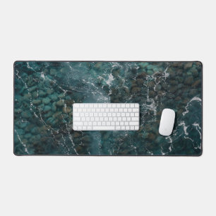 Deep Ocean Rock Texture Desk Mat