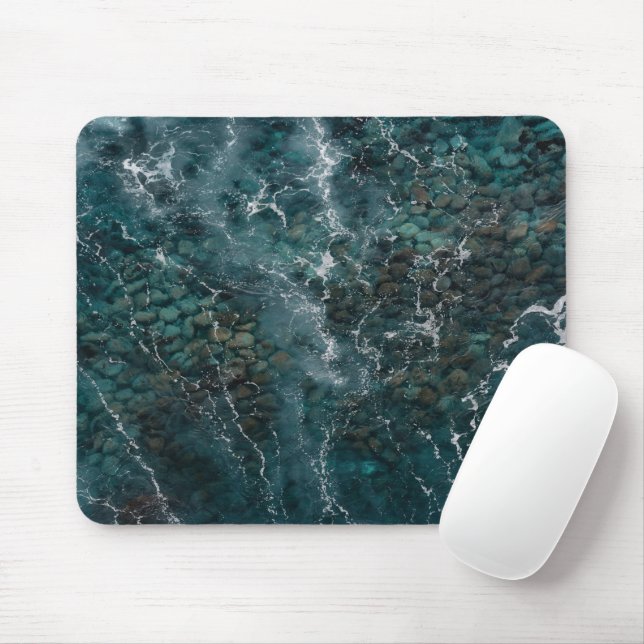 Deep Ocean Rock Texture Mouse Pad (With Mouse)