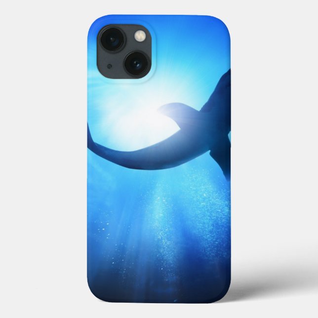 Deep Ocean Shark Silhouette Case-Mate iPhone Case (Back)