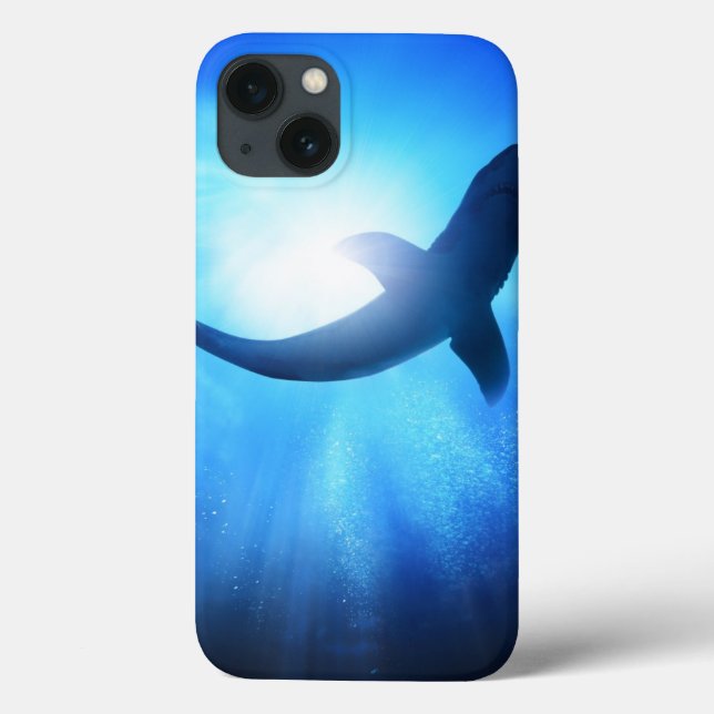 Deep Ocean Shark Silhouette Case-Mate iPhone Case (Back)