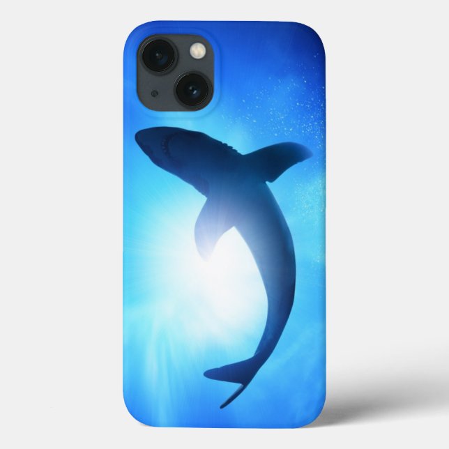 Deep Ocean Shark Silhouette Case-Mate iPhone Case (Back)