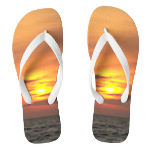 Deep Ocean Sunset Horizon Glow Thongs