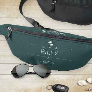 Deep Ocean Vintage Van Surfer Crew Minimalist Bum Bags