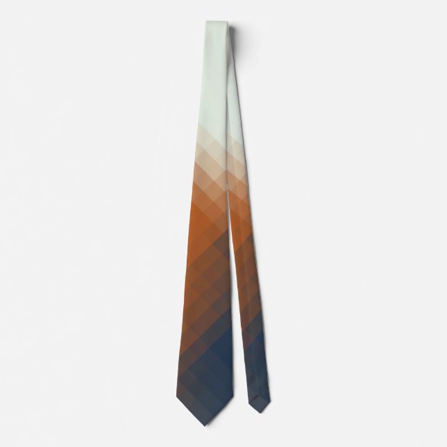 Deep Orange and Dark Grey Tie (Front)