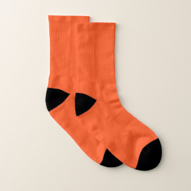 Deep orange colour socks (Pair)