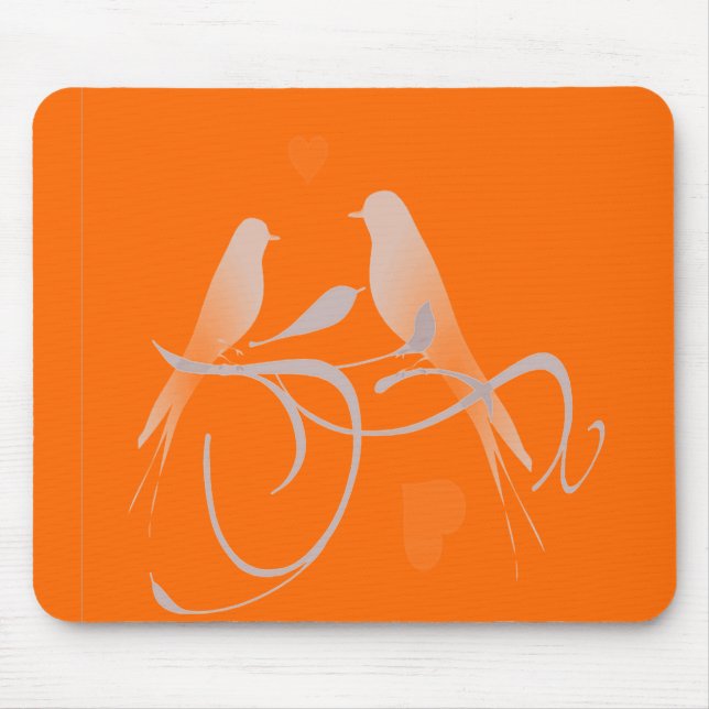 Deep Orange Mouse Pad (Front)