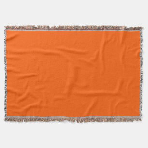 Deep Orange Throw Blanket