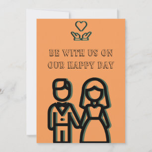 Deep Orange Wedding Save The Date