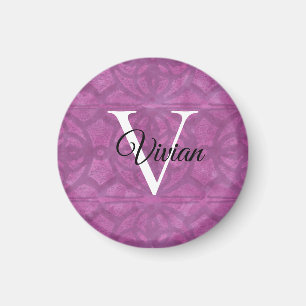 Deep Orchid Purple Watercolor Magnet