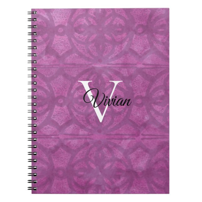 Deep Orchid Purple Watercolor Notebook (Front)