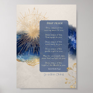 Deep Peace Irish / Gaelic blessing quote Poster