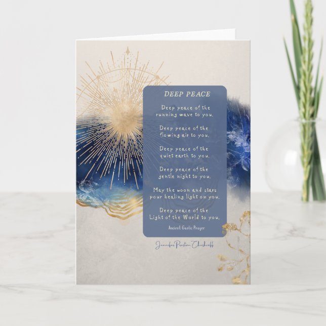 Deep Peace Irish / Gaelic blessing quote Thank You Card (Front)