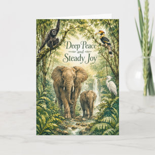 Deep Peace Steady Joy Elephant Encouragement Card