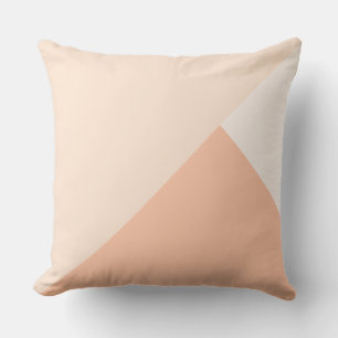 Deep peach, rose white and antique white cushion