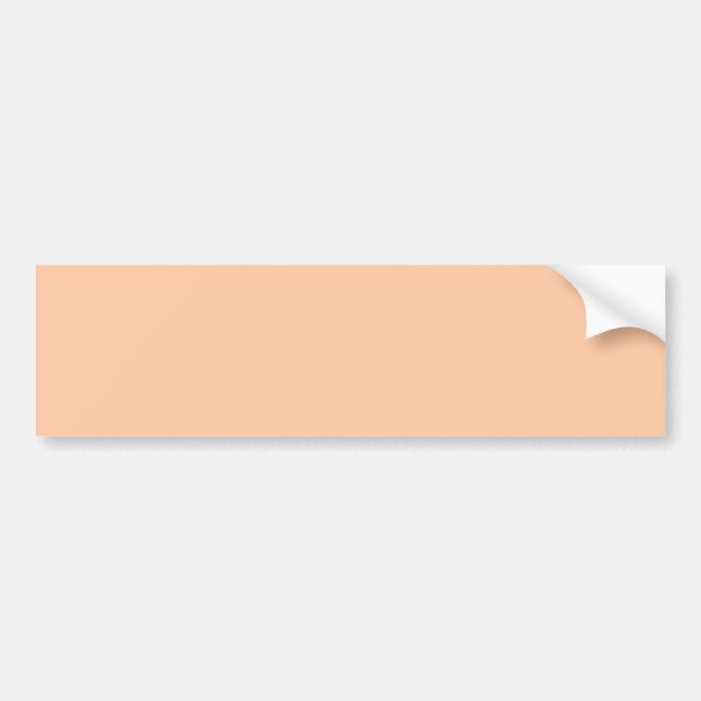 Deep Peach Solid Colour Bumper Sticker (Front)