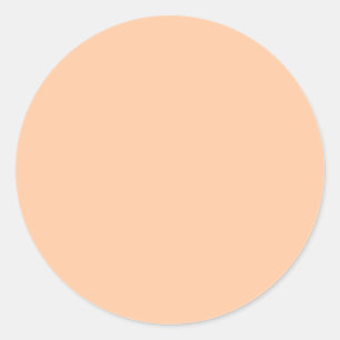 Deep Peach Solid Colour Classic Round Sticker