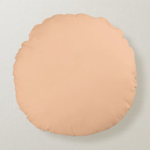 Deep Peach Solid Colour Round Cushion