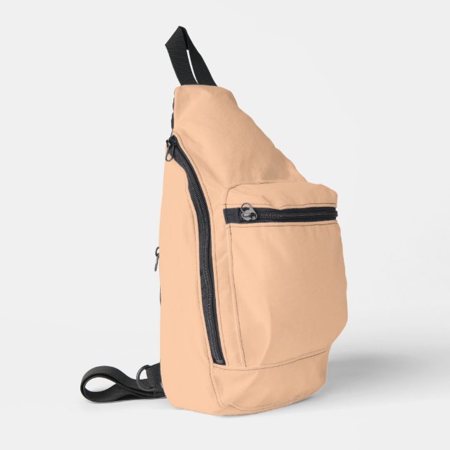 Deep Peach Solid Colour Sling Bag (Left Corner)
