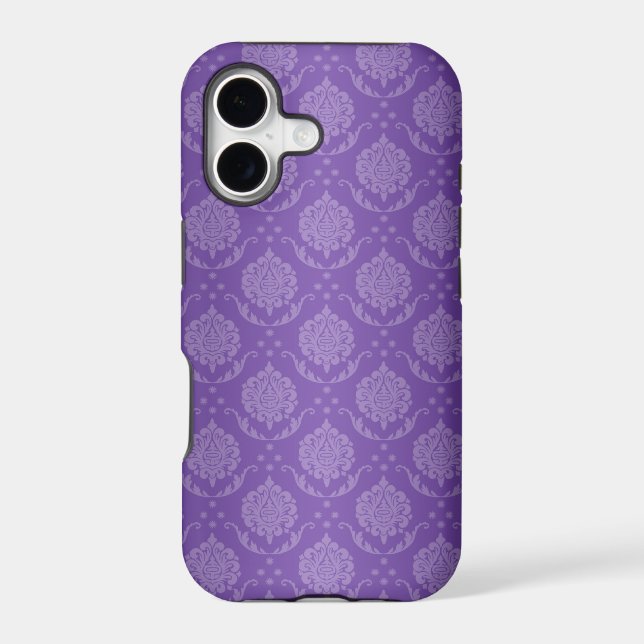 Deep Periwinkle Damask Pattern (Back)