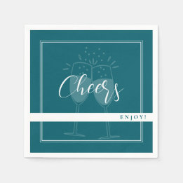 Deep Petrol Custom Party Napkins