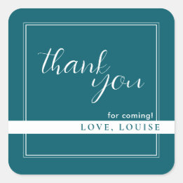 Deep Petrol Thank You Sticker