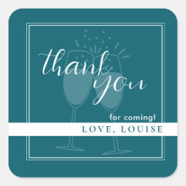 Deep Petrol Thank You Sticker