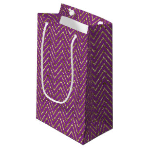 Deep Pink and Gold Zig-Zags Gift Bag