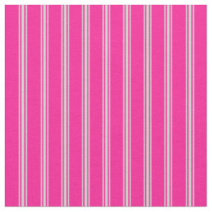 Deep Pink and Light Grey Lined Pattern Fabric