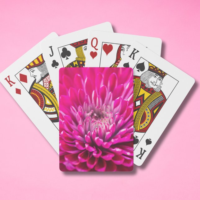 Deep Pink Chrysanthemum Playing Cards (Creator Uploaded)