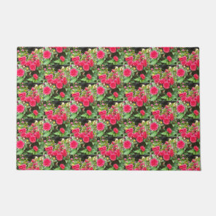 Deep Pink Dahlias Door Mat