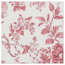 Deep Pink Floral Vine Pattern